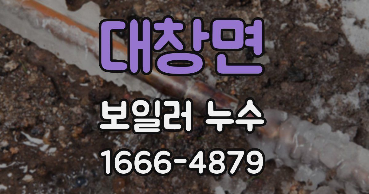 대창면 보일러 누수