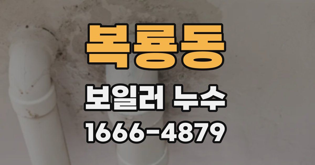 복룡동 보일러 누수