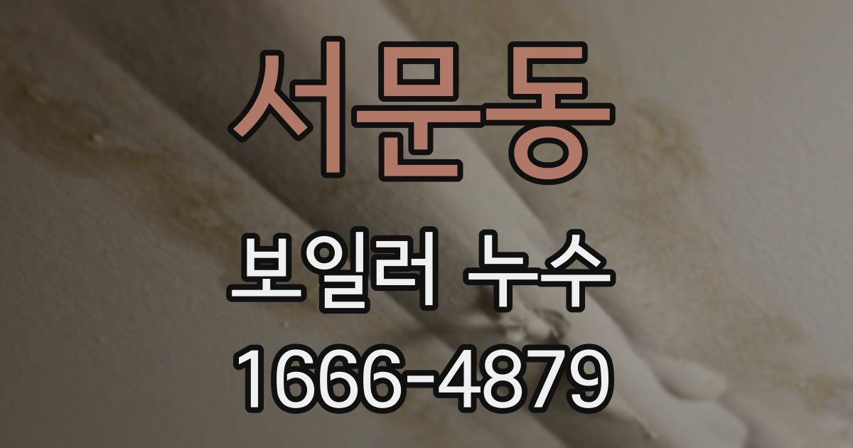 서문동 보일러 누수