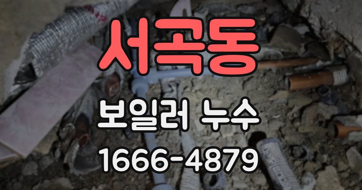 서곡동 보일러 누수