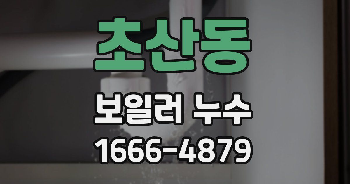 초산동 보일러 누수