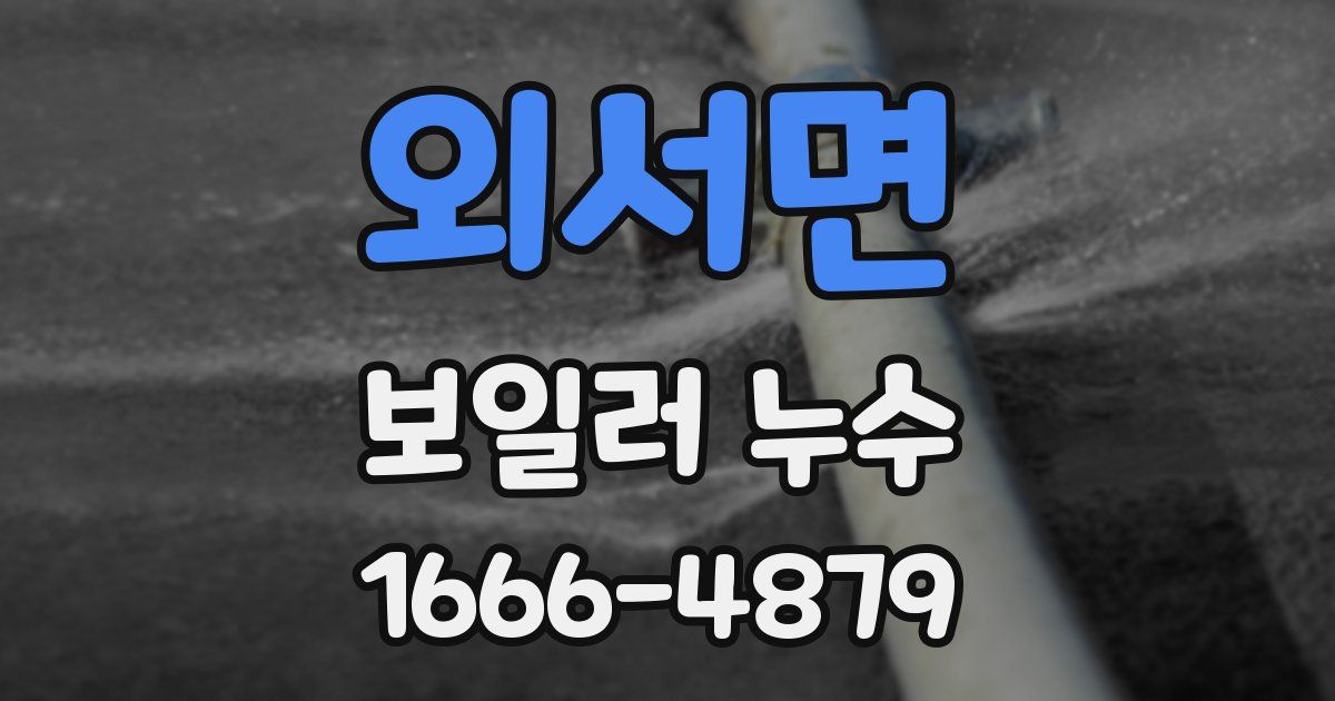 외서면 보일러 누수