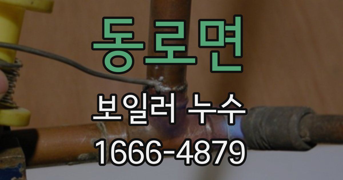 동로면 보일러 누수