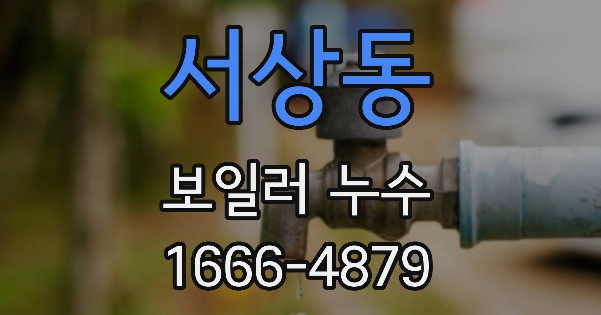 서상동 보일러 누수