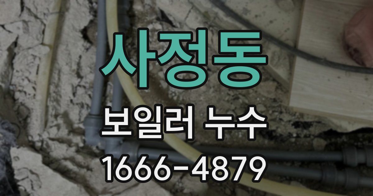 사정동 보일러 누수