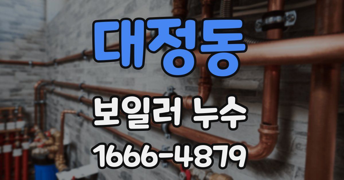 대정동 보일러 누수