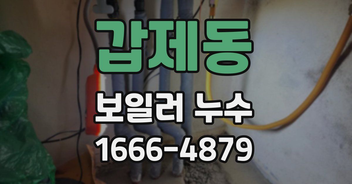 갑제동 보일러 누수