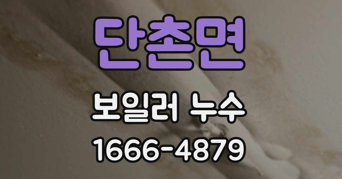 단촌면 보일러 누수