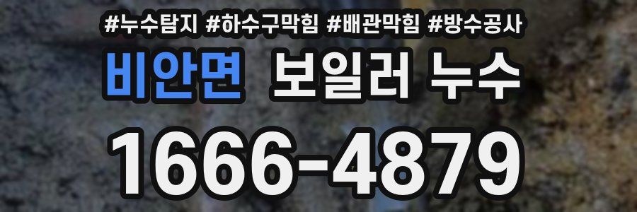 비안면 보일러 누수