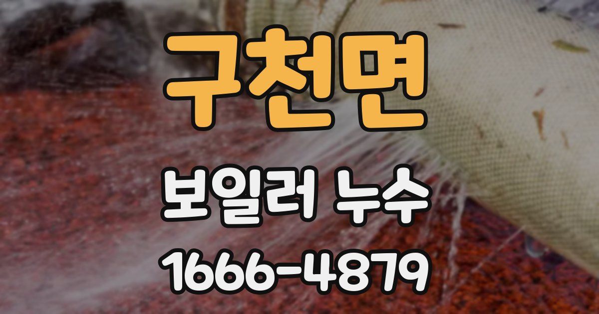 구천면 보일러 누수