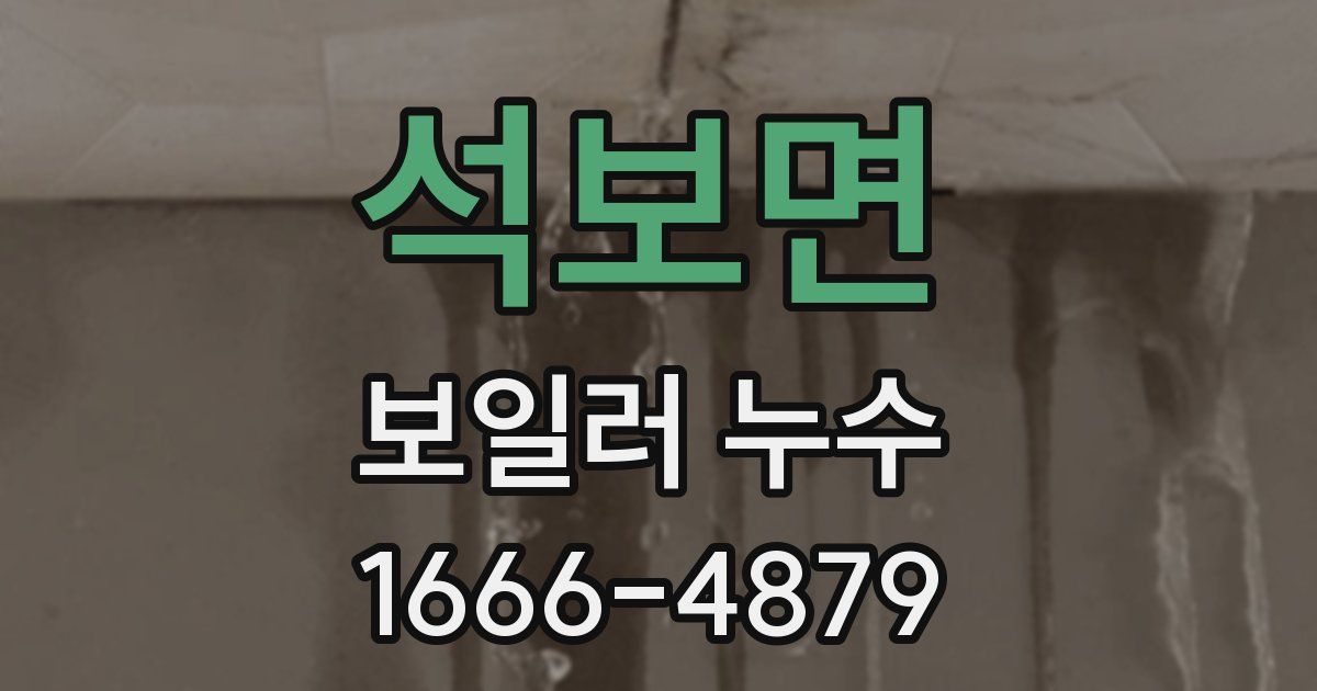석보면 보일러 누수
