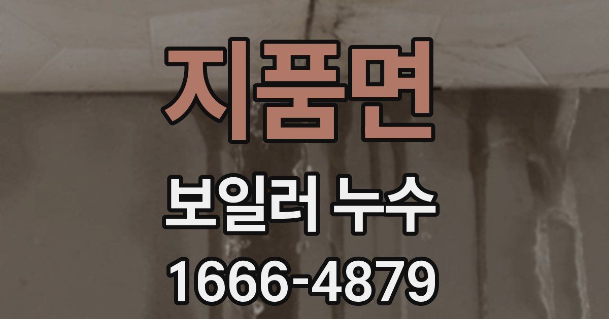 지품면 보일러 누수