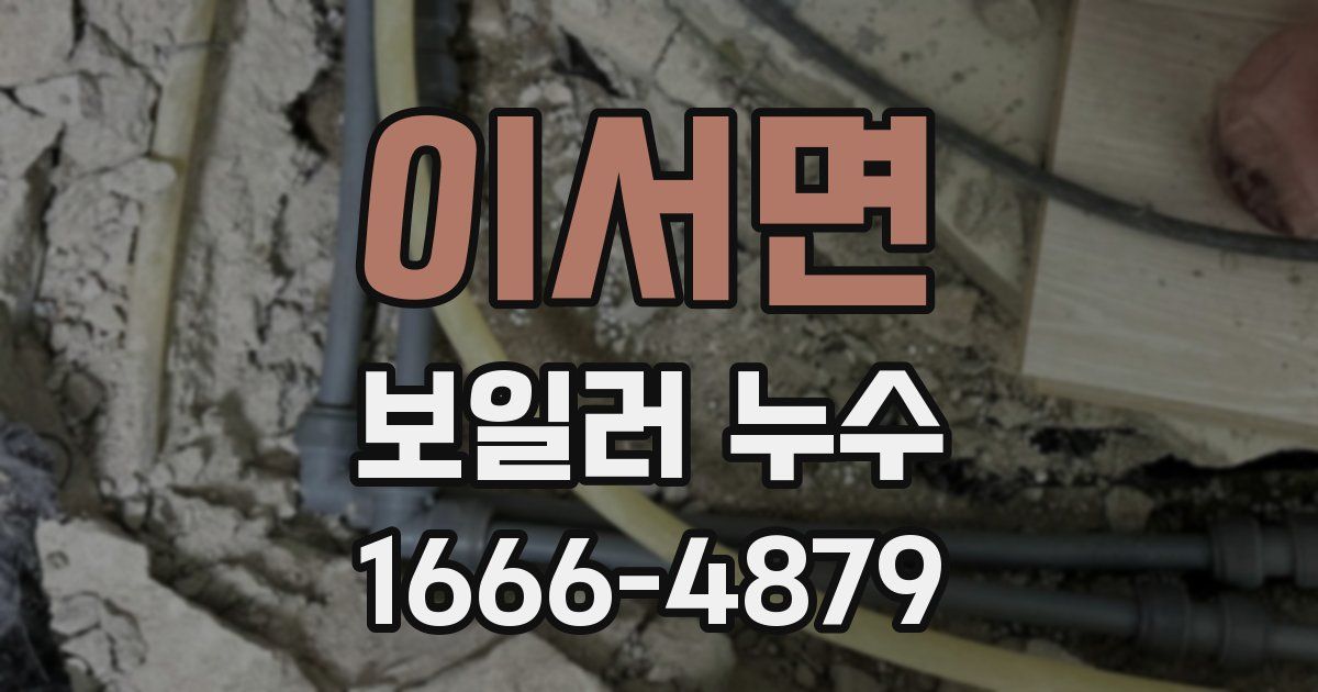 이서면 보일러 누수