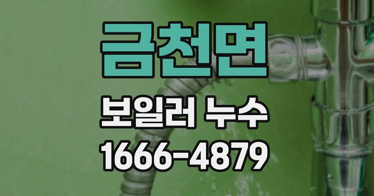 금천면 보일러 누수