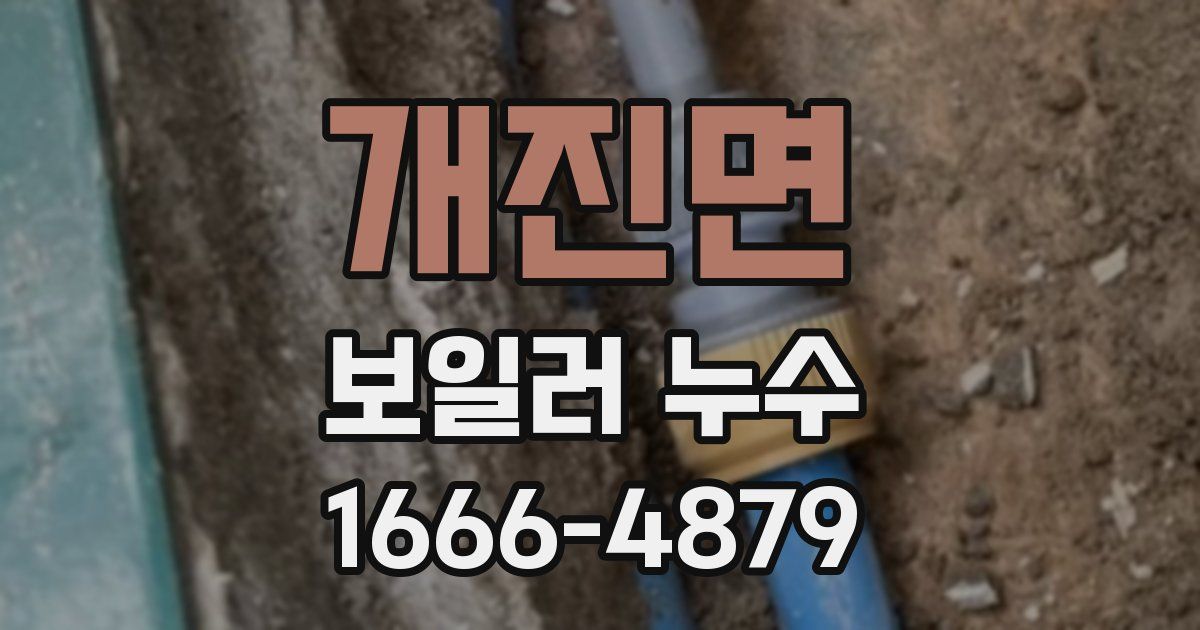 개진면 보일러 누수