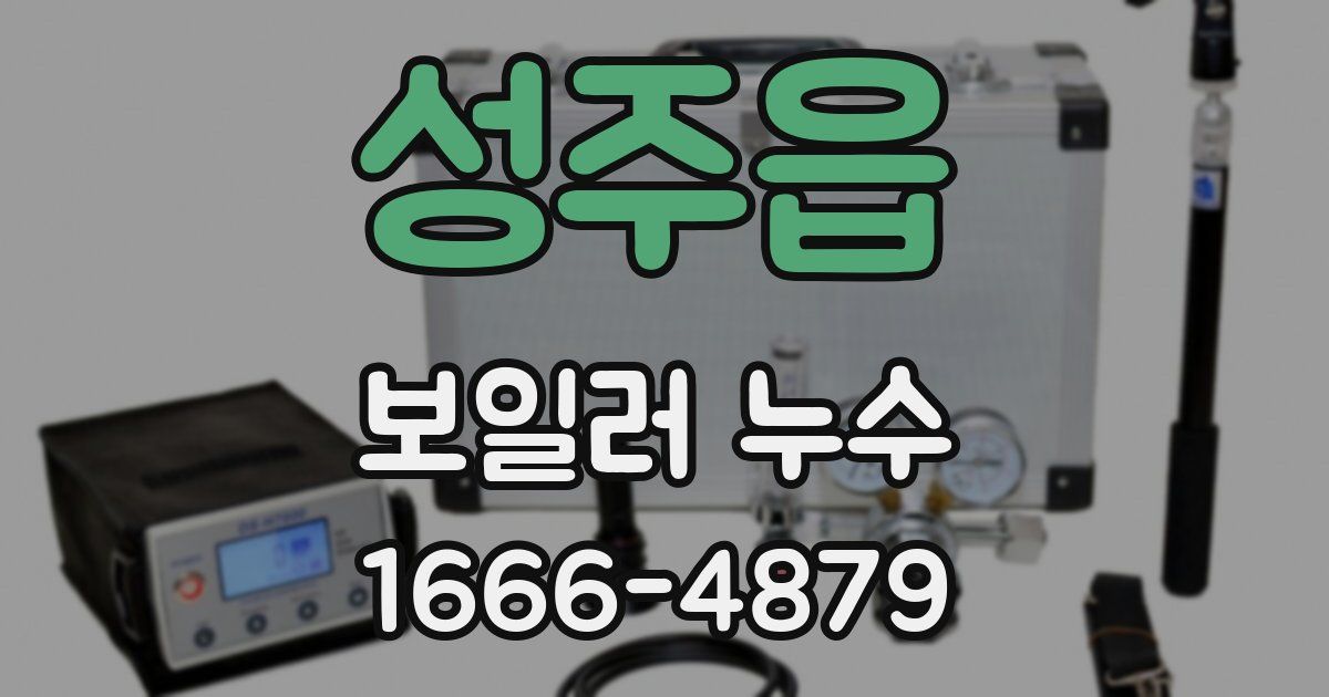 성주읍 보일러 누수