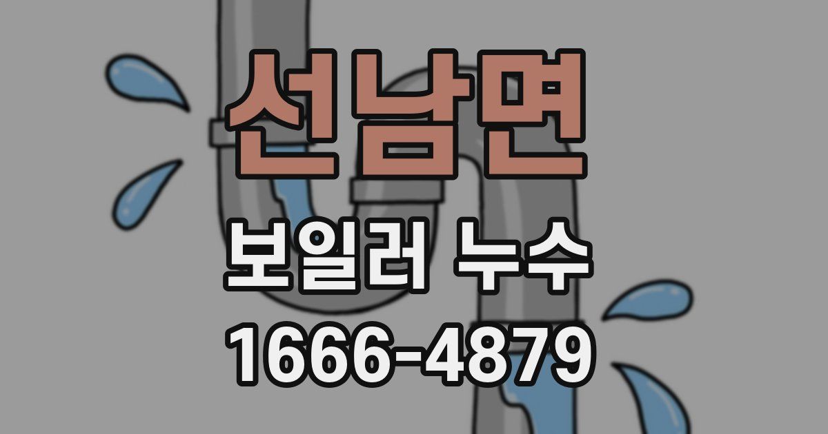 선남면 보일러 누수