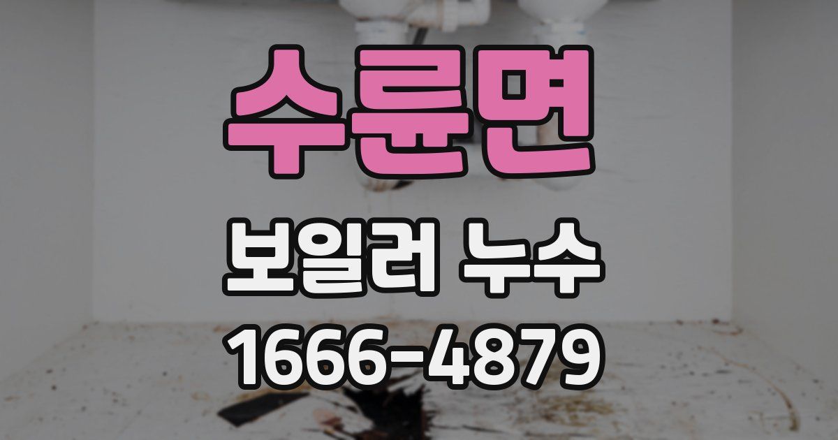 수륜면 보일러 누수