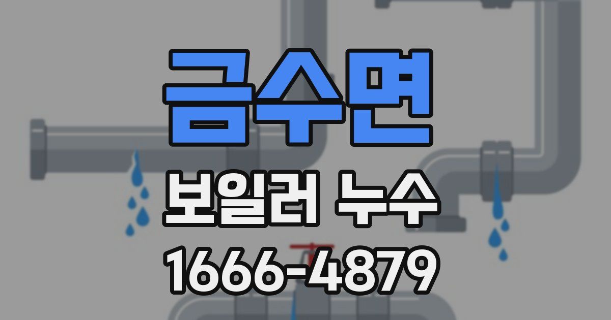 금수면 보일러 누수
