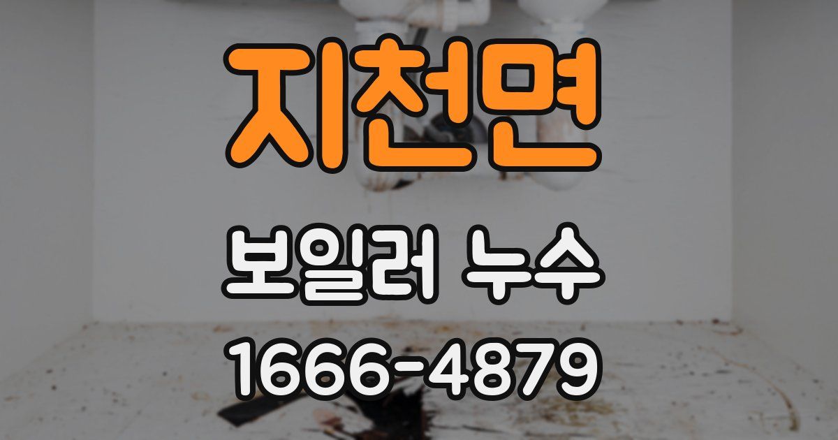 지천면 보일러 누수