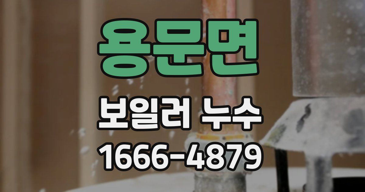 용문면 보일러 누수
