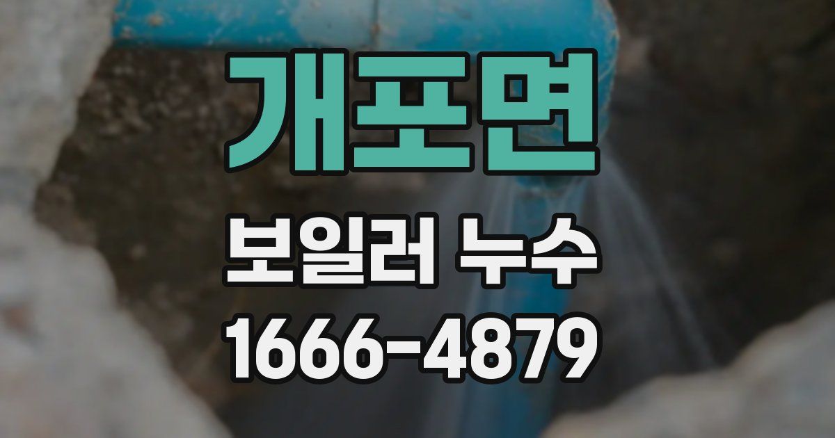 개포면 보일러 누수