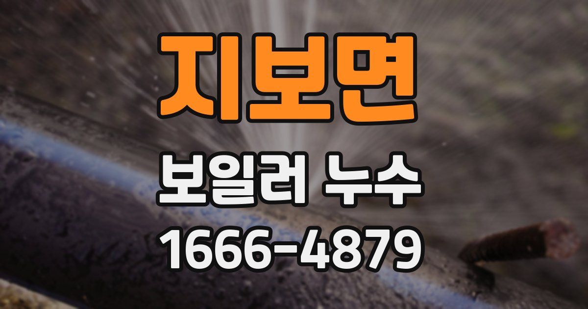 지보면 보일러 누수