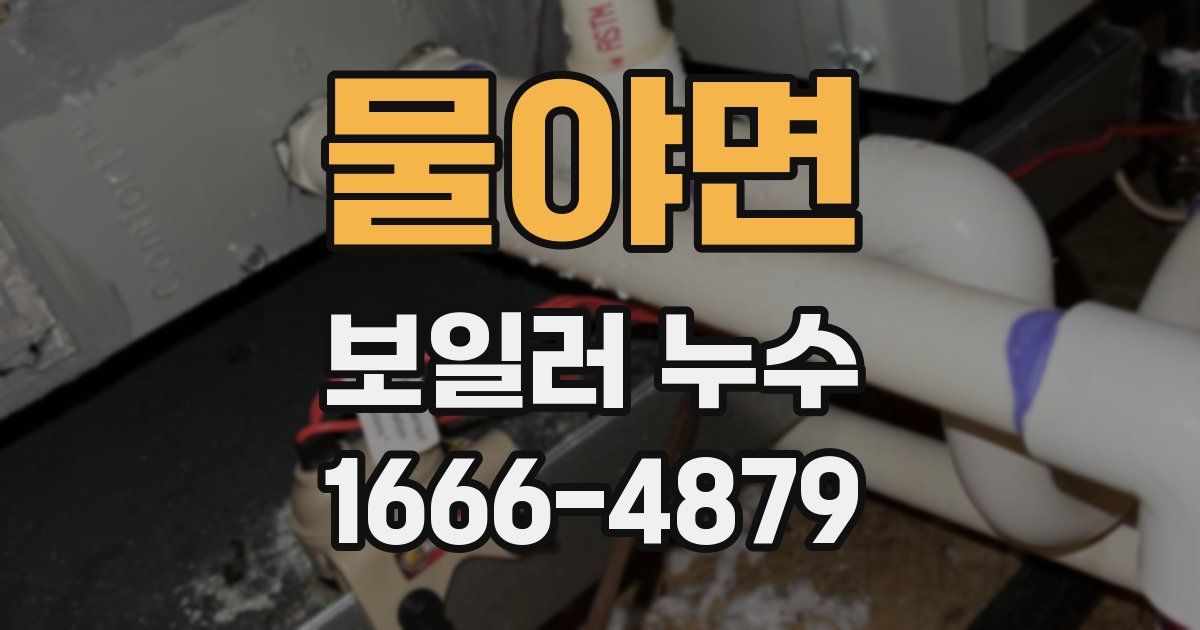 물야면 보일러 누수