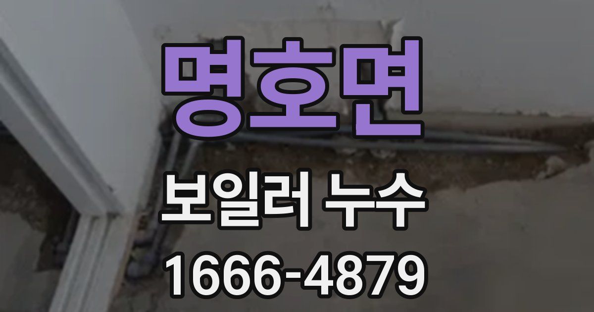 명호면 보일러 누수