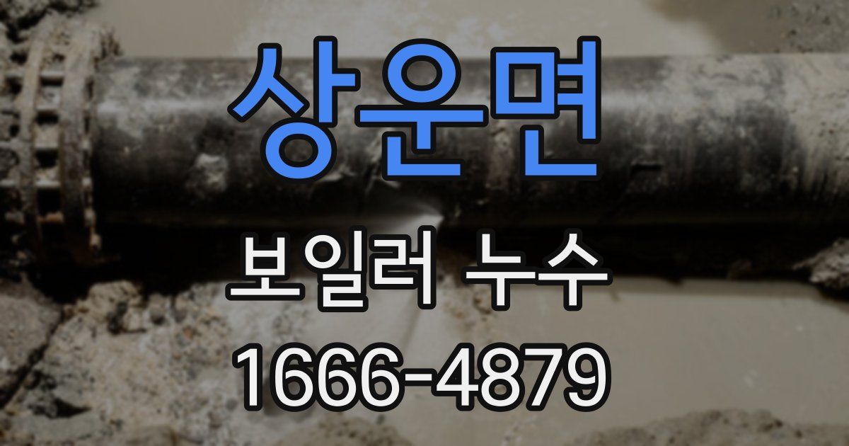 상운면 보일러 누수