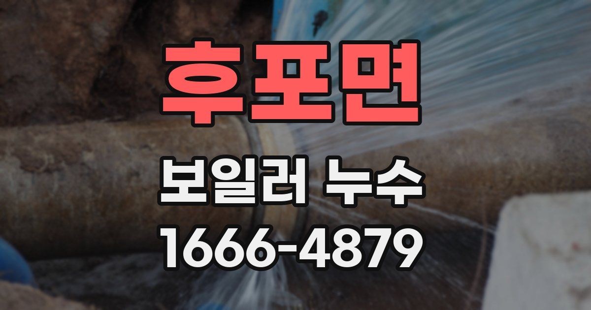 후포면 보일러 누수