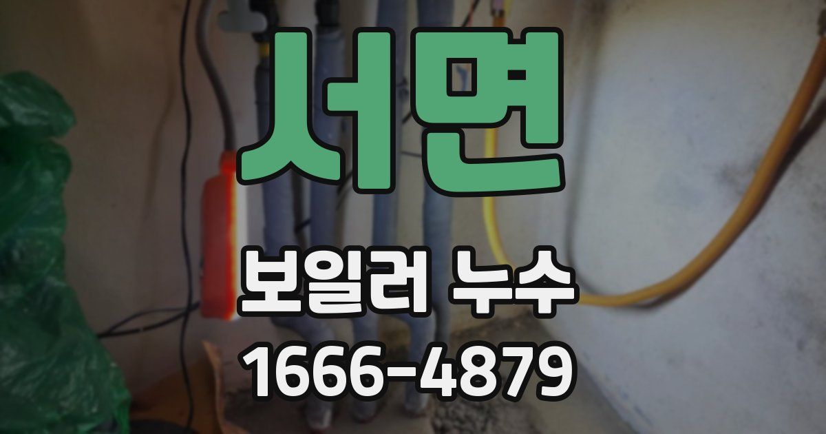 서면 보일러 누수