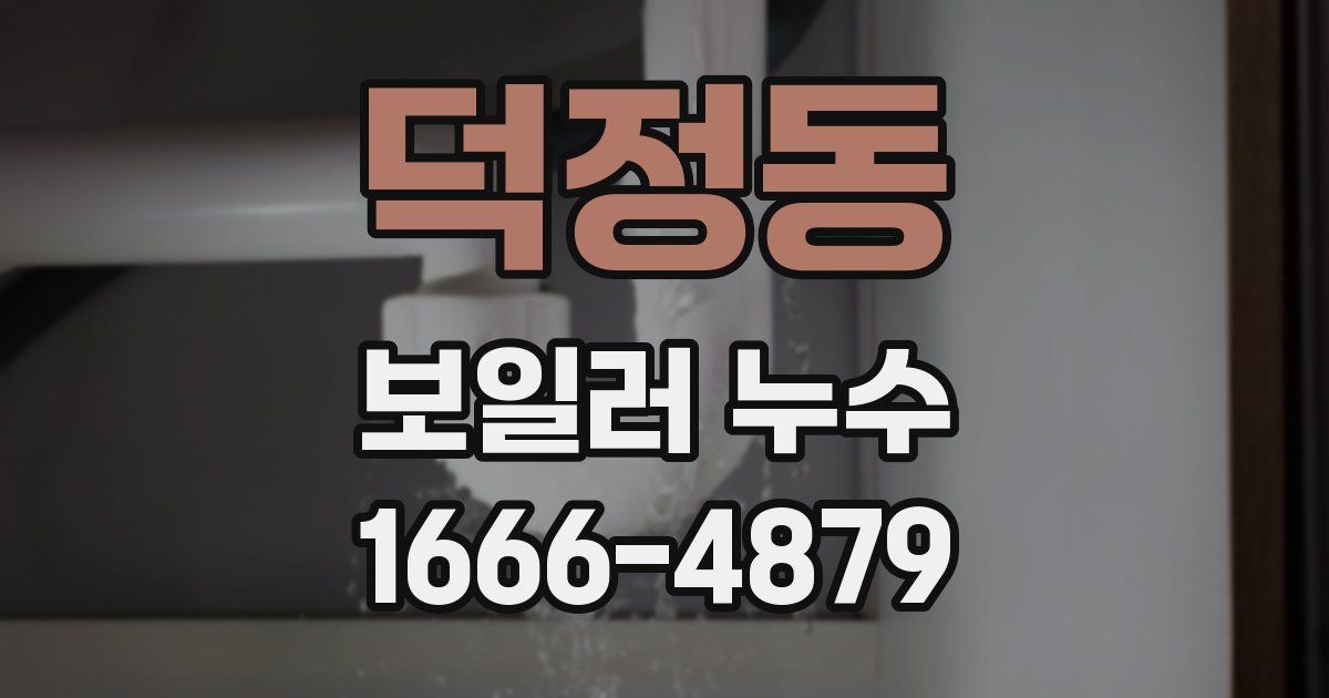 덕정동 보일러 누수