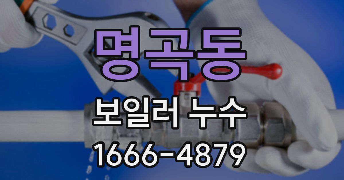 명곡동 보일러 누수