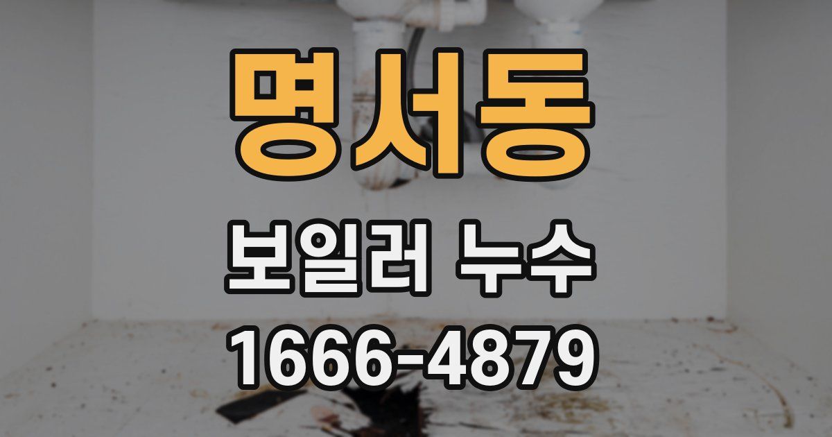 명서동 보일러 누수