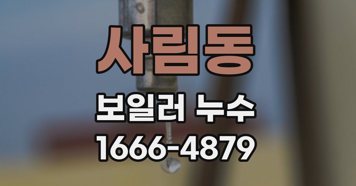사림동 보일러 누수