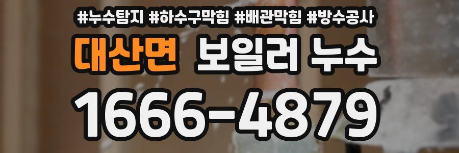 대산면 보일러 누수
