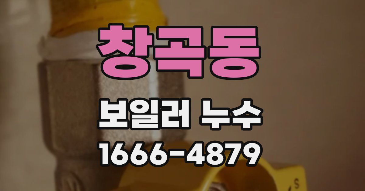 창곡동 보일러 누수