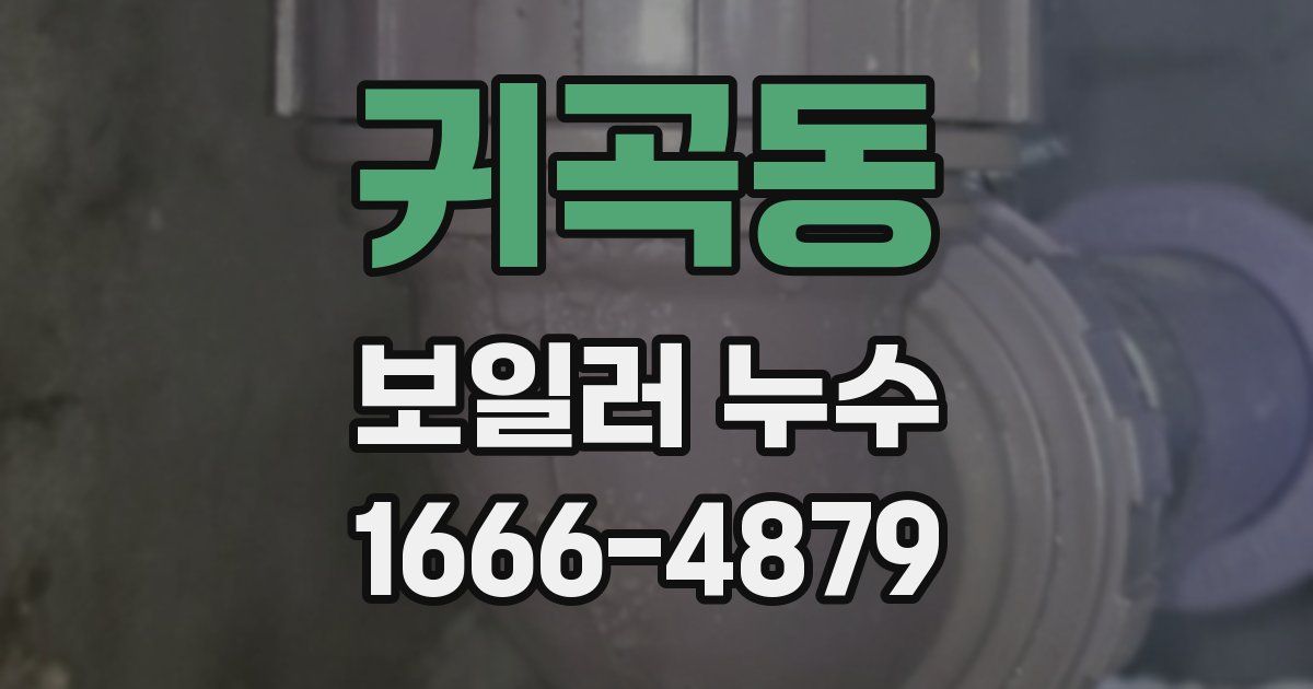 귀곡동 보일러 누수