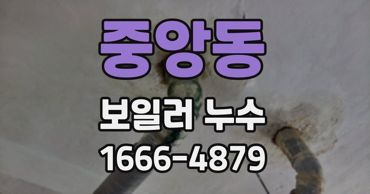 중앙동 보일러 누수