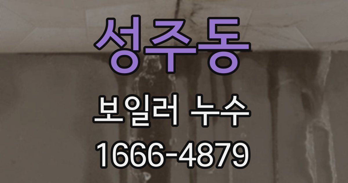 성주동 보일러 누수