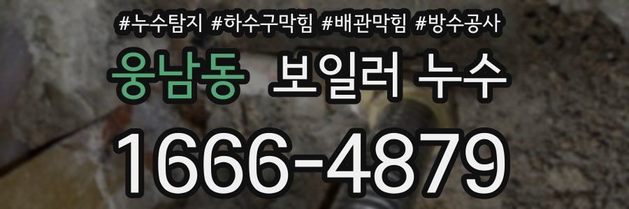 웅남동 보일러 누수