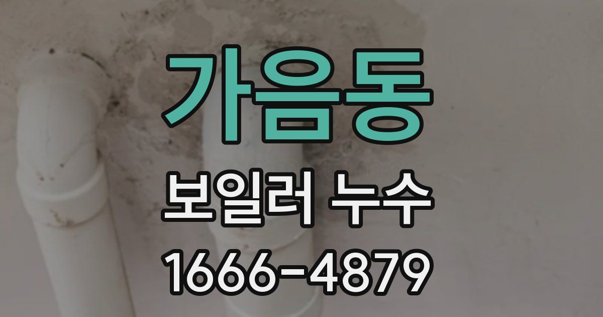 가음동 보일러 누수