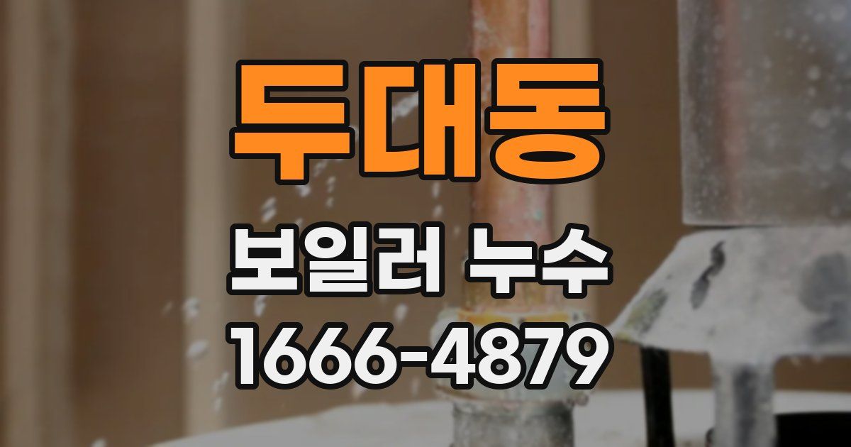 두대동 보일러 누수