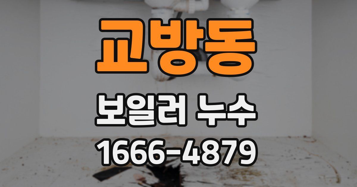 교방동 보일러 누수