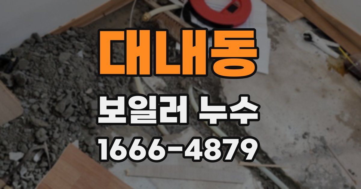 대내동 보일러 누수