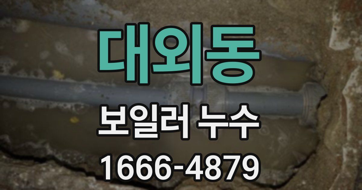 대외동 보일러 누수