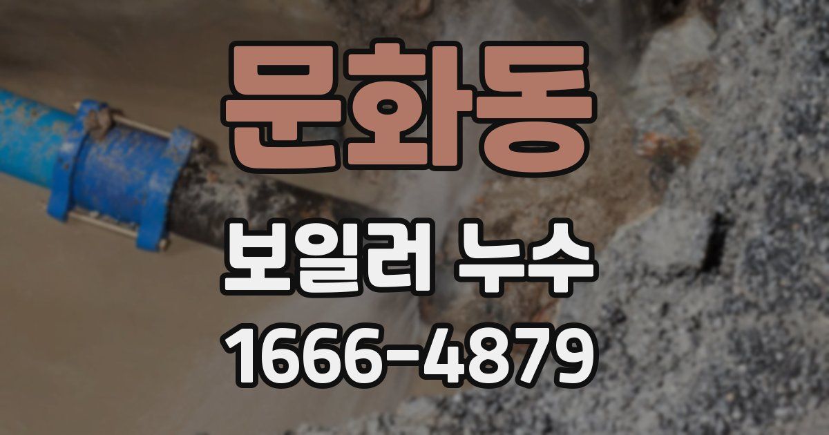 문화동 보일러 누수