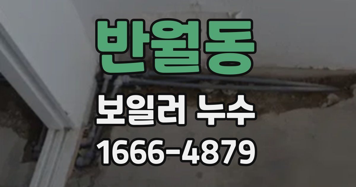 반월동 보일러 누수