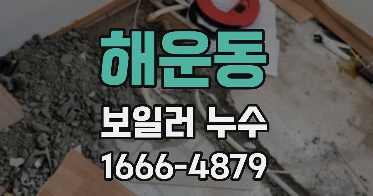 해운동 보일러 누수